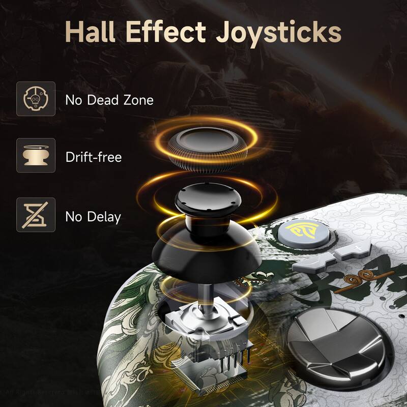Hall Effect Joysticks

- No Dead Zone
- Drift-free
- No Delay