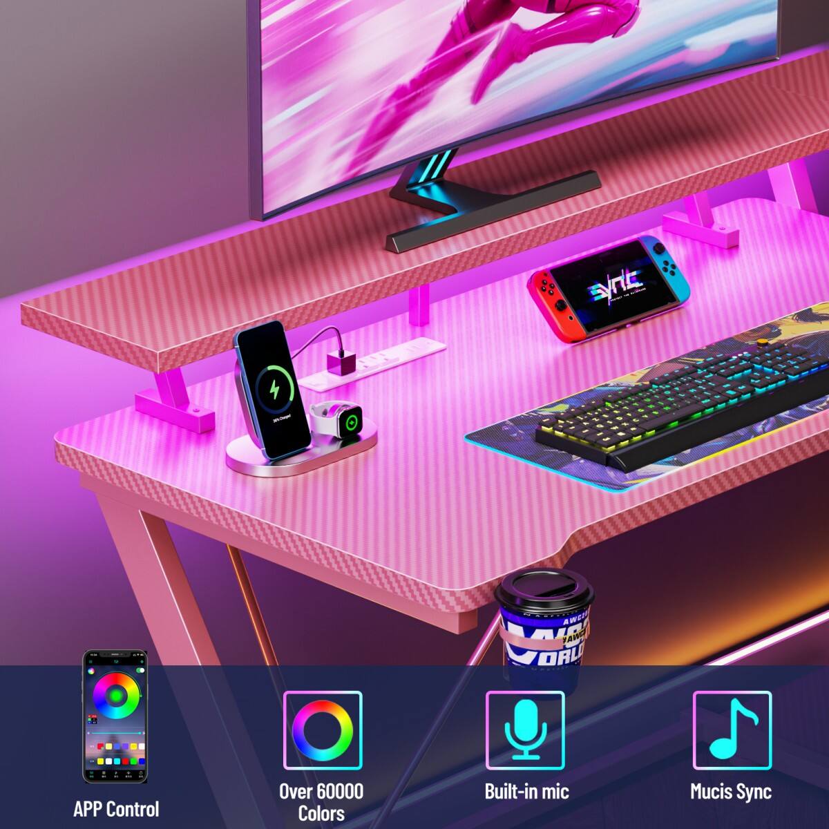 - syrit
- AWC2 WORD YAWER
- APP Control
- Over 60000 Colors
- Built-in mic
- Music Sync