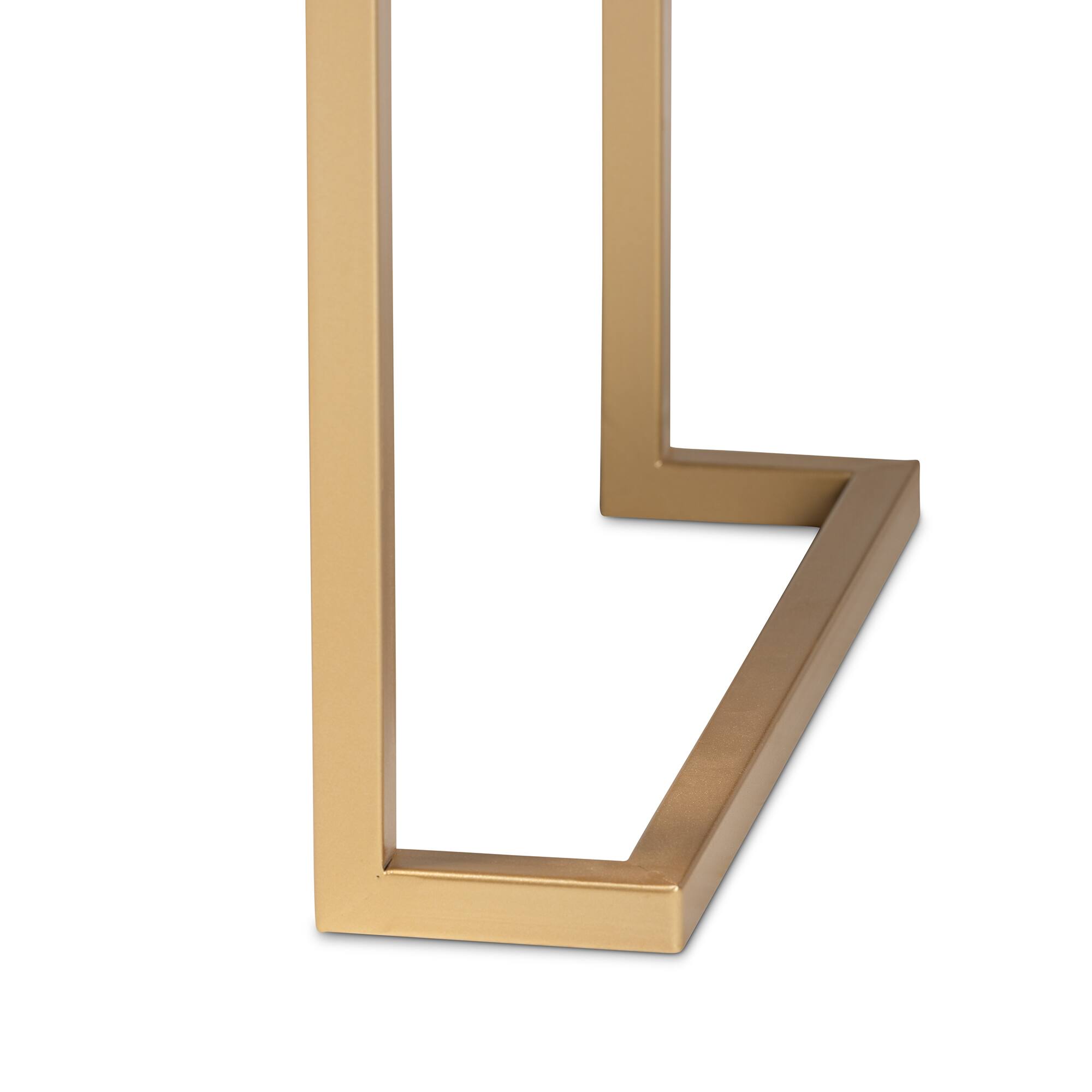 Alt View 2. Baxton Studio - Beagan Modern and Contemporary Finished Wood and Metal 2-Drawer Console Table - Black/Gold.