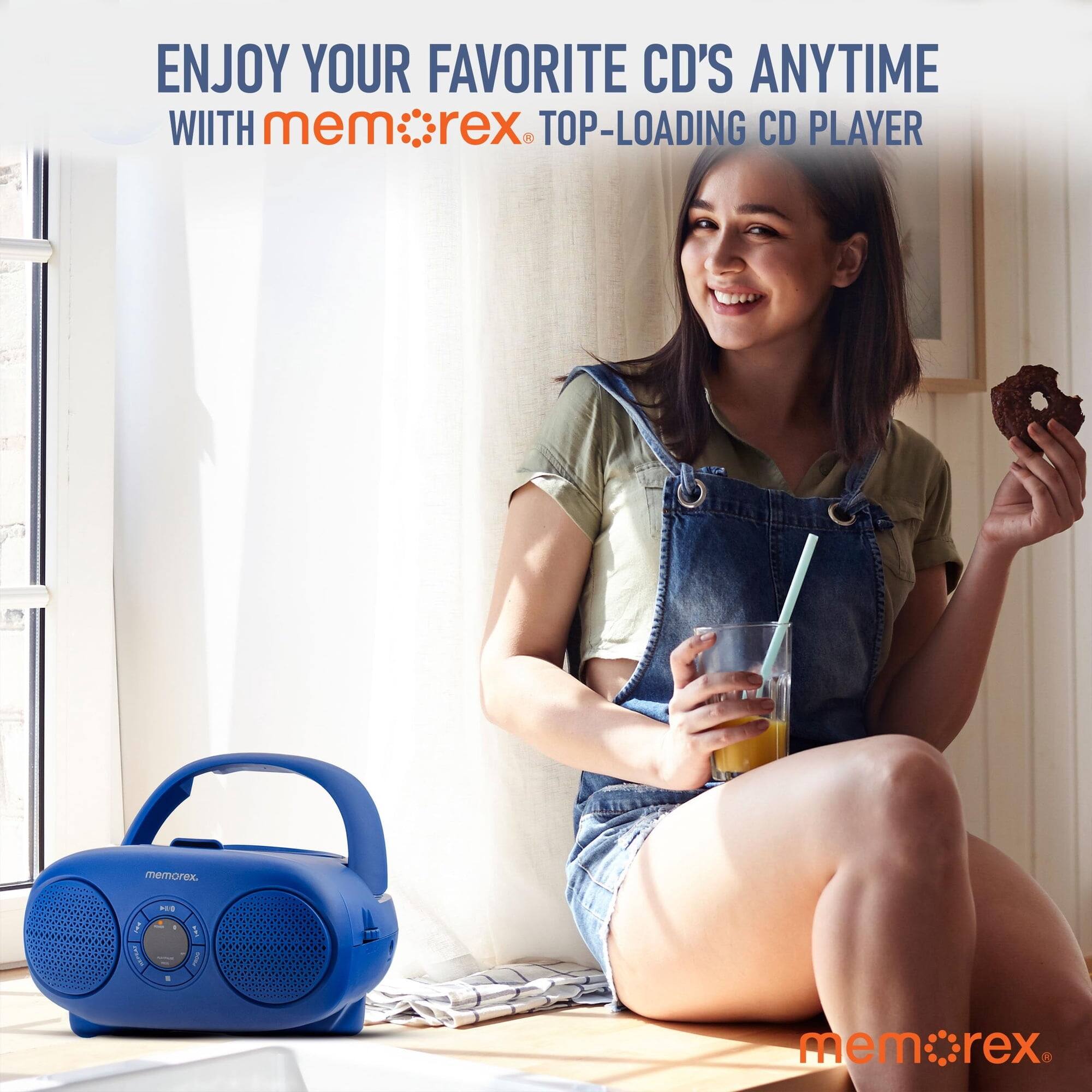 ENJOY YOUR FAVORITE CD'S ANYTIME WITH memorex® TOP-LOADING CD PLAYER