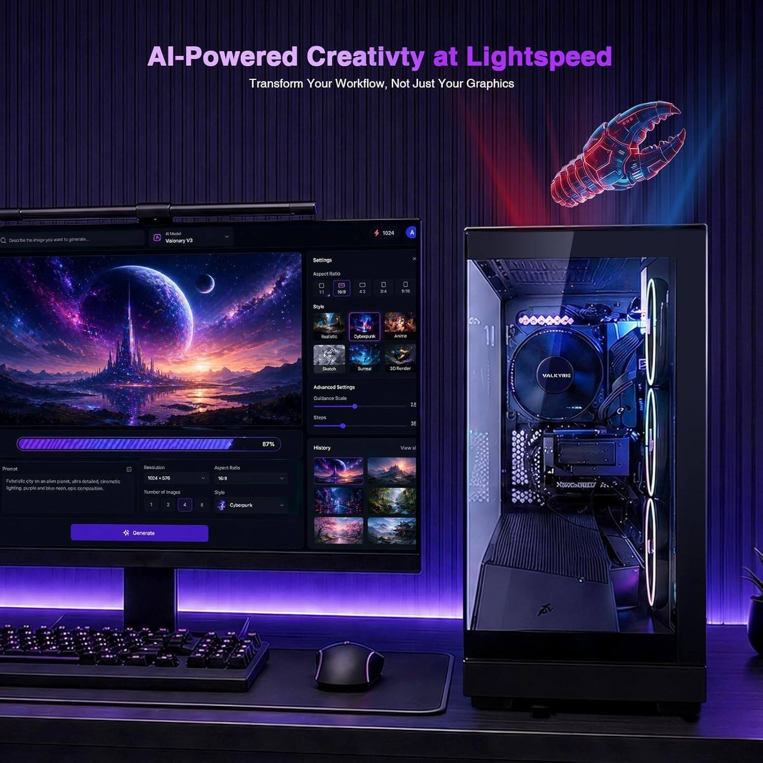 AI-Powered Creativity at Lightspeed  
Transform Your Workflow, Not Just Your Graphics