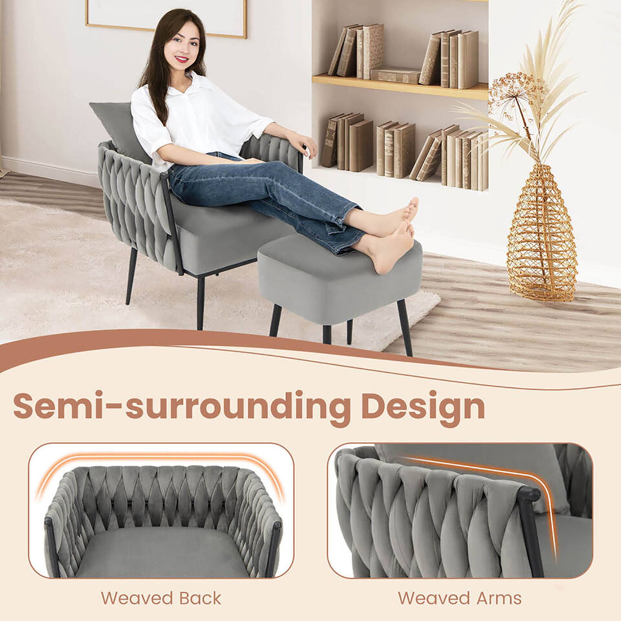 Semi-surrounding Design

Weaved Back

Weaved Arms