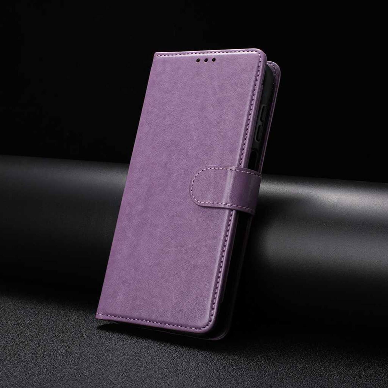 Alt View 1. Dteck - Dteck Wallet Folio Case for Apple iPhone 17 Pro Max, Shockproof Magnetic PU Leather Flip Card Slots Stand Case - Purple.