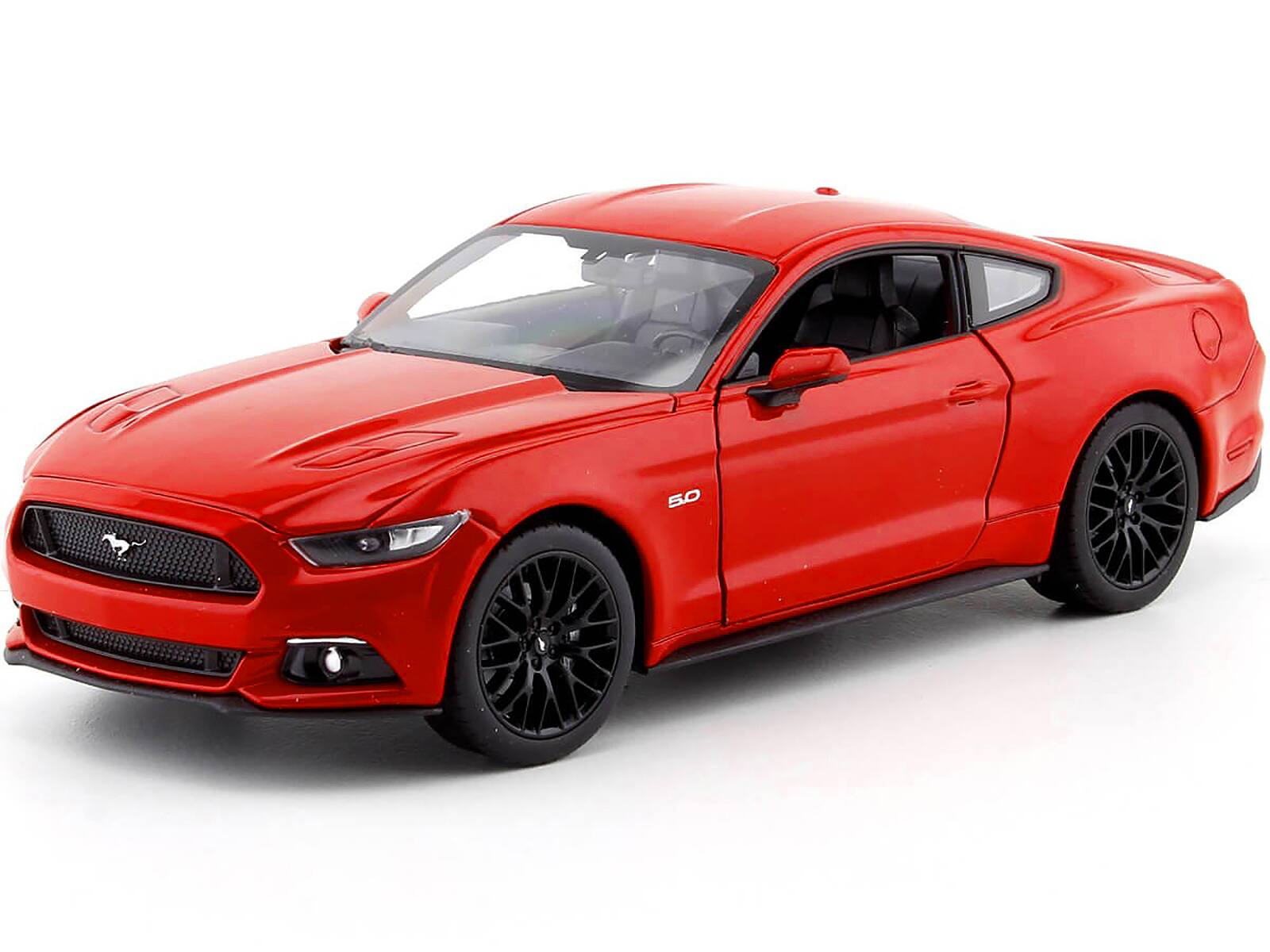 Angle. Welly - 2015 Ford Mustang GT 5.0 Red "NEX Models" Series 1/24 Diecast Model Car by Welly - Red.