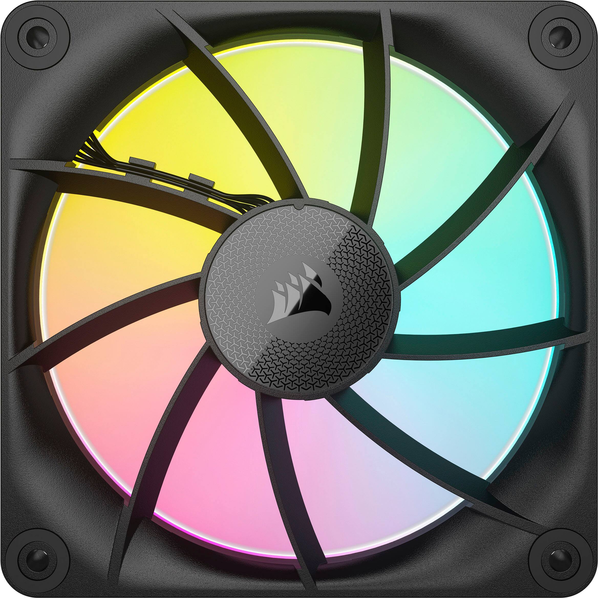 Alt View 17. CORSAIR - iCUE LINK LX120 RGB 120mm PWM Fan Expansion - Black.