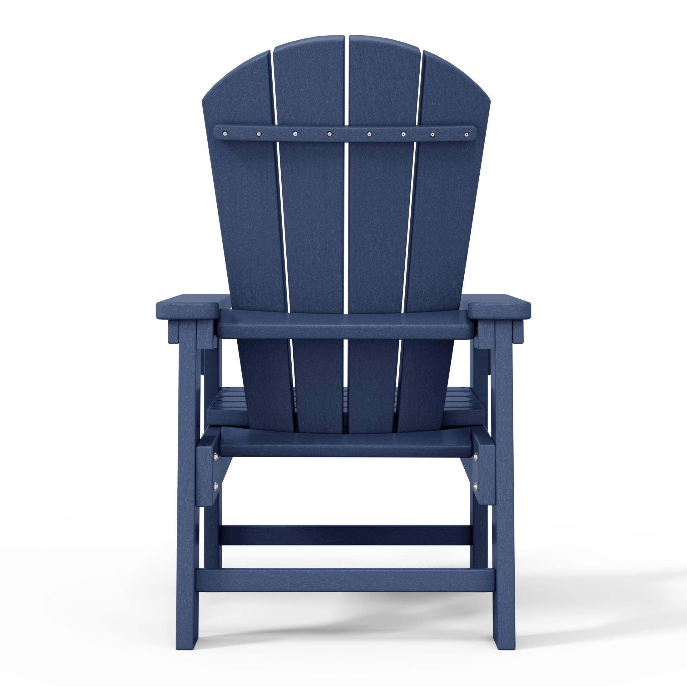 Alt View 4. WestinTrends - WestinTrends Malibu Kids Outdoor Adirondack Plastic Patio Chair (Set of 2) - Navy Blue.