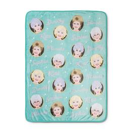 Silver Buffalo - The Golden Girls Character Faces Fleece Throw Blanket | 45 x 60 Inches - Blue