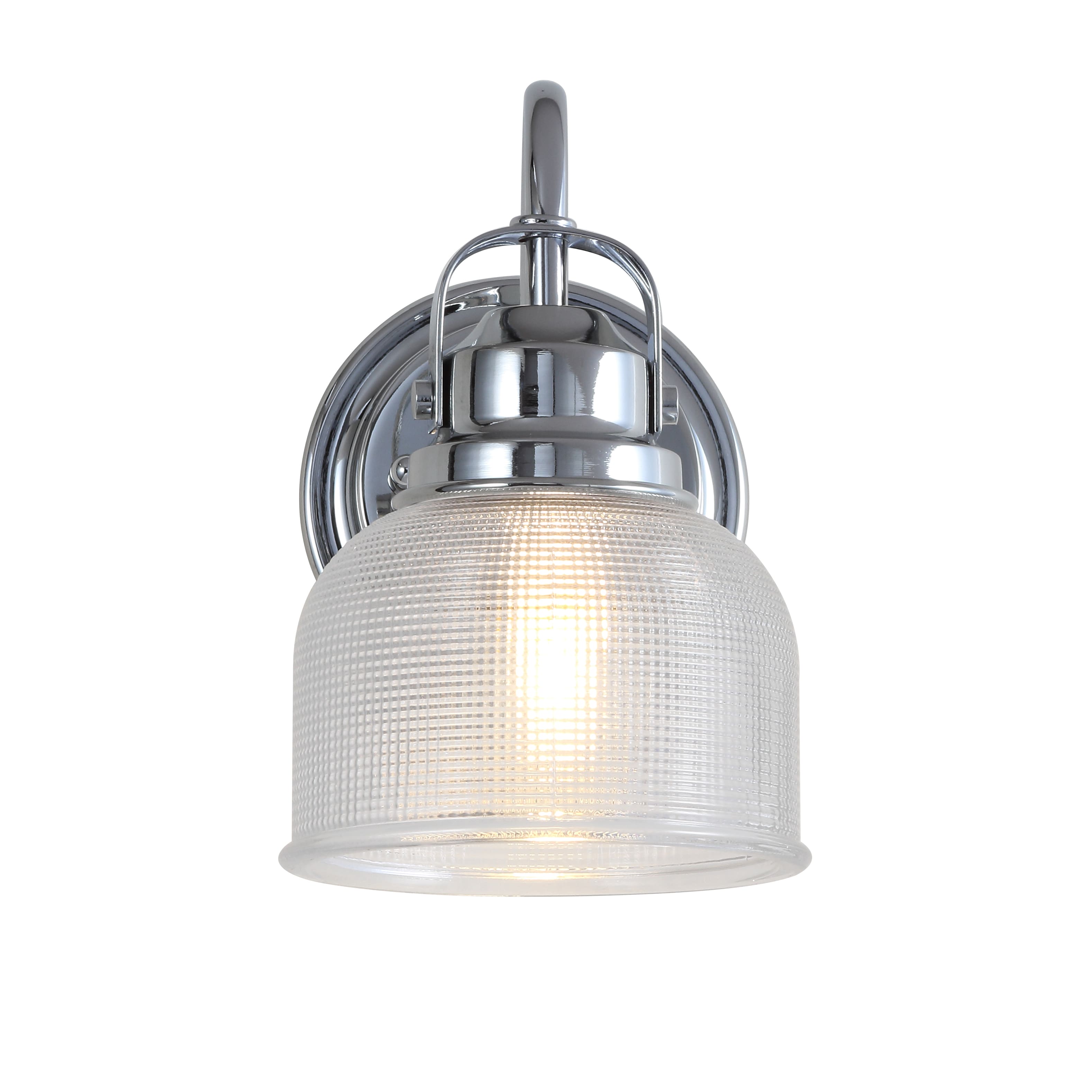 Jonathan Y - Virginia 5.75" 1-Light Metal/Glass LED Vanity Light - Chrome