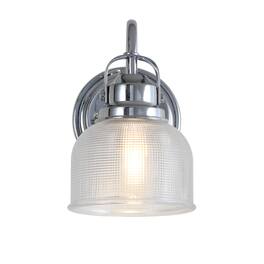 Jonathan Y - Virginia 5.75" 1-Light Metal/Glass LED Vanity Light - Chrome
