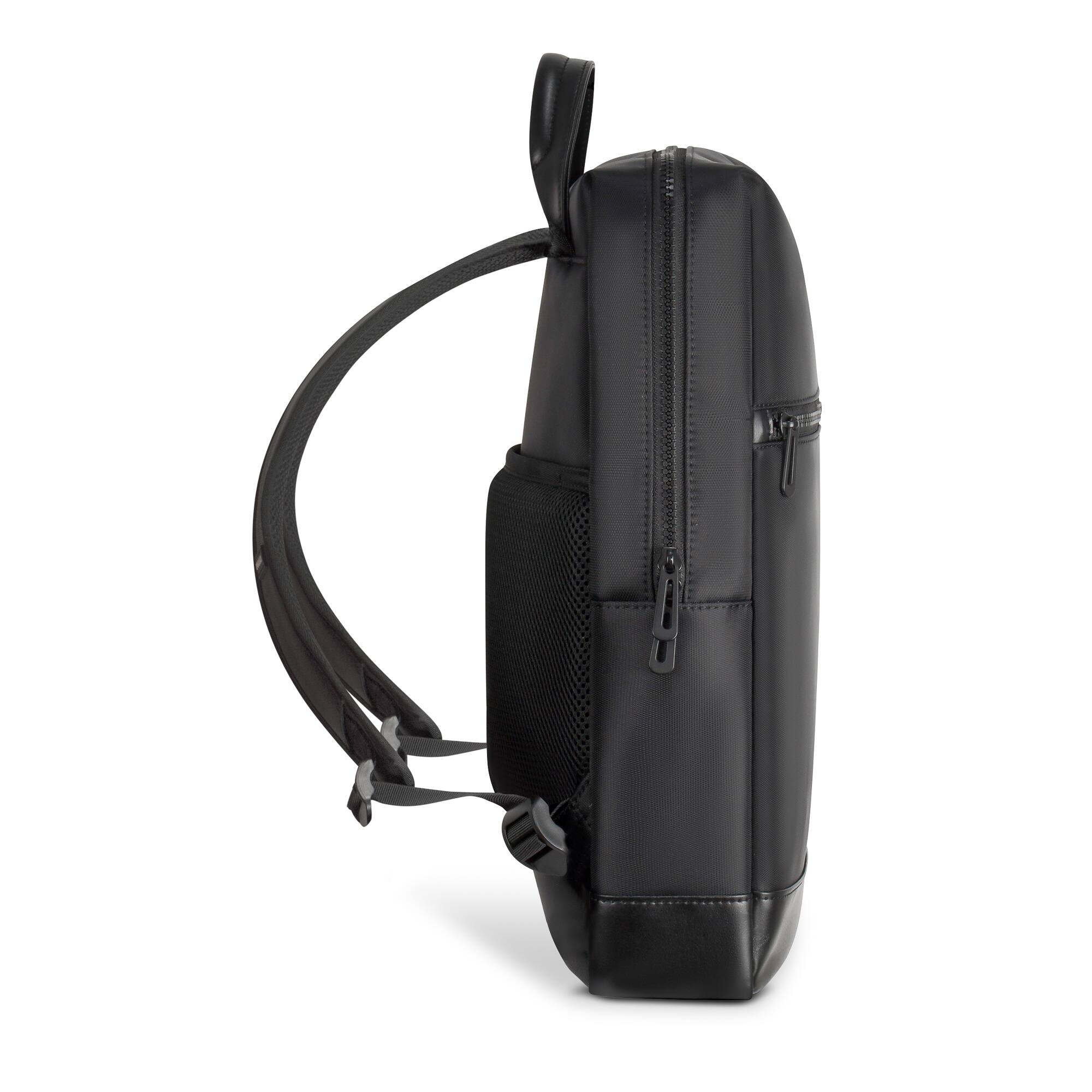 Angle. Champs - Onyx Collection - Modern Laptop Backpack - Black.