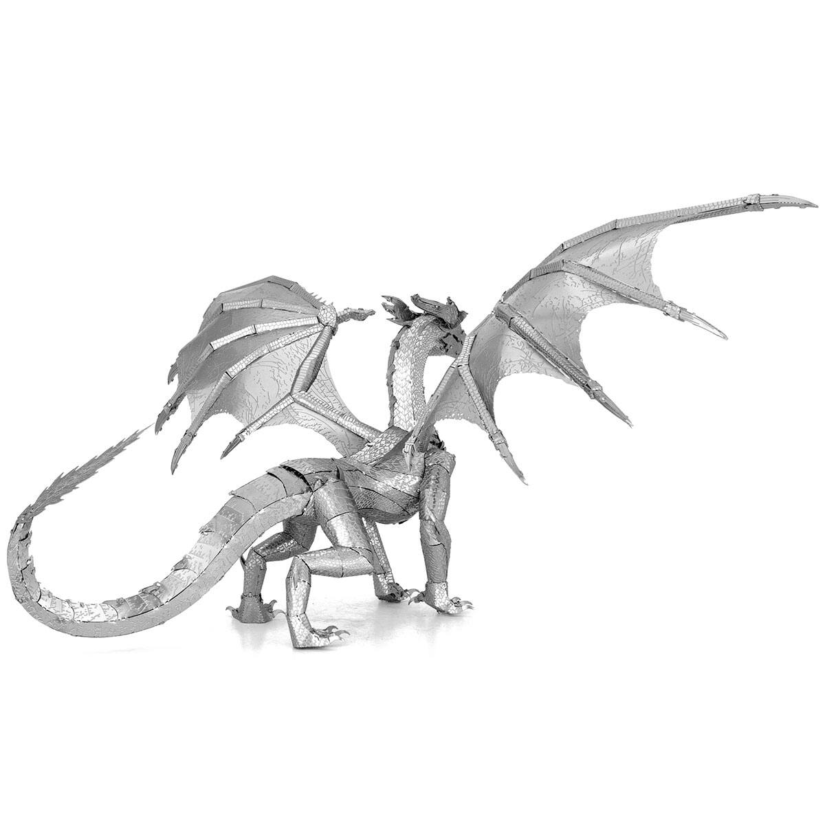 Alt View 3. Metal Earth - Metal Earth Steel Dragon 3D Metal Model Kit Fascinations - Silver.