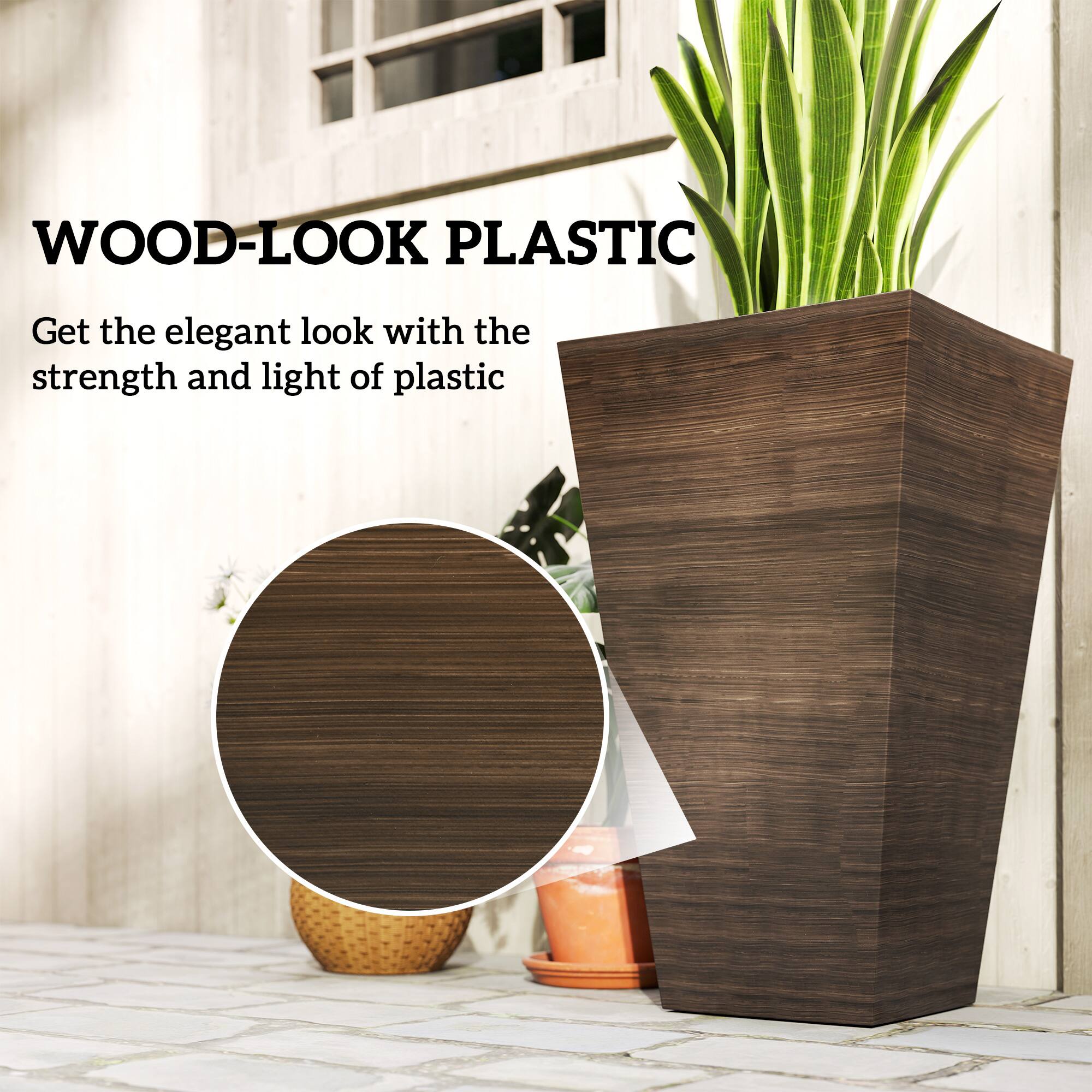 WOOD-LOOK PLASTIC  
Get the elegant look with the strength and light of plastic