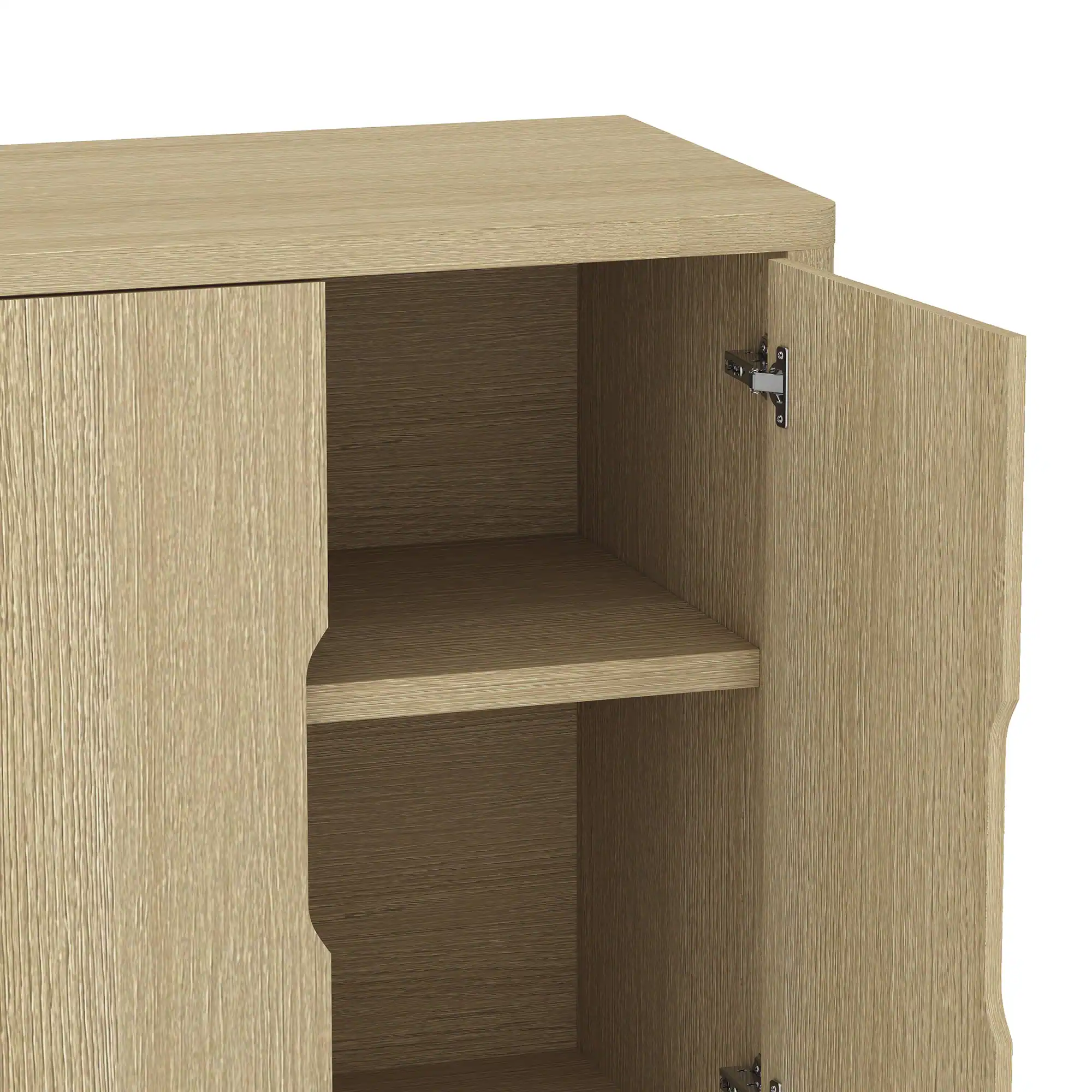 Alt View 2. Manhattan Comfort - Rivington Modern 60" Sideboard - Natural Oak.