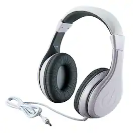 eKids - Wired Headphones for Kids, Children’s Headphones for School, Home, or Travel - White