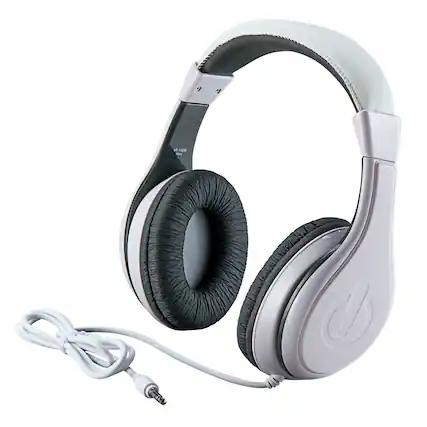 Front. eKids - eKids Wired Headphones for Kids, Children’s Headphones for School, Home, or Travel - White - White.