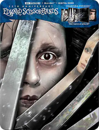 Front. Edward Scissorhands (35th Anniversary) (Steelbook) - 4K Blu-Ray.