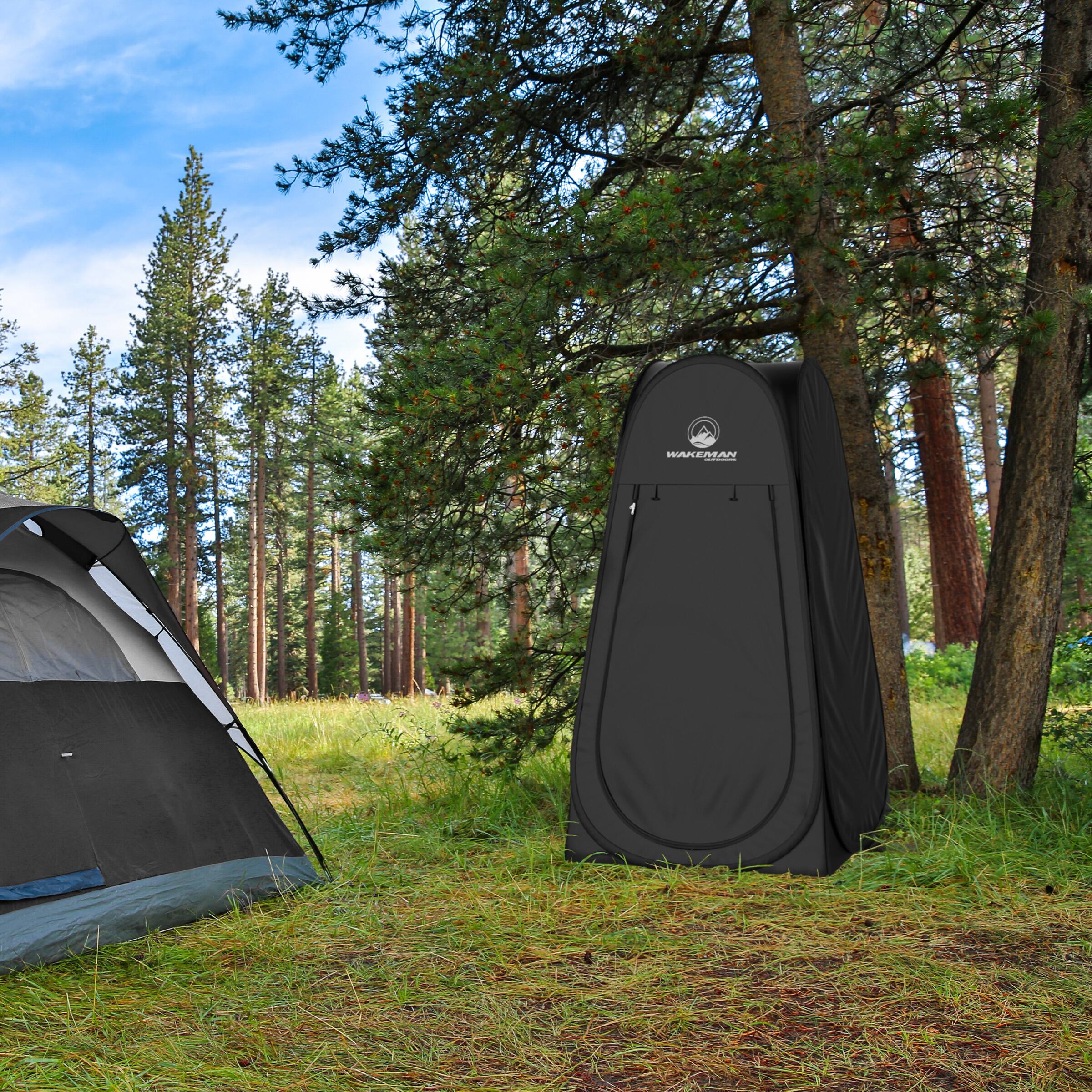 Angle. Wakeman - Pop Up Privacy Tent - Black.