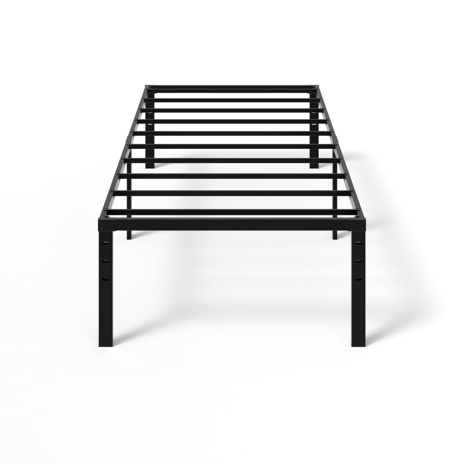 Angle. Winado - 18 Inch Twin Full Queen King Metal Bed Frame Metal Platform Heavy Duty Metal Platform, No Box Spring Needed - Black.