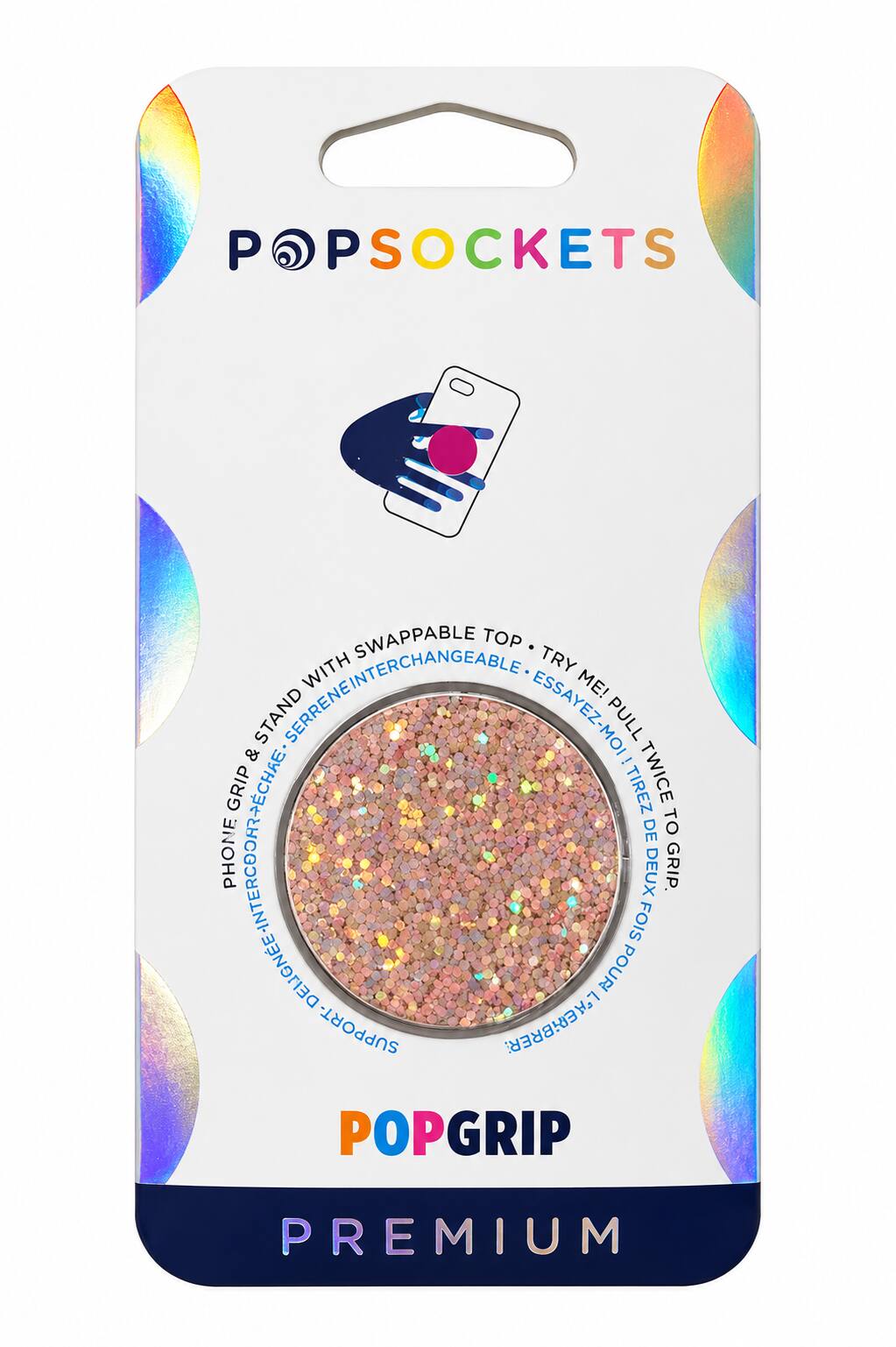 POPSOCKETS

SWAPPABLE TOP WITH STAND

TRY ME! PULL TWICE TO GRIP

ESSAYEZ-MOI : TIREZ DEUX FOIS

POPGRIP PREMIUM