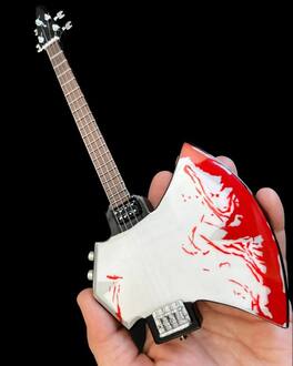 Gene Simmons - Axe Heaven Signature Blood Axe Mini Bass Guitar Replica Collectible GS-332 - Collectibles - Multicolor