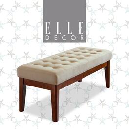 Elle Decor - Mid-Century Claire Bench - Truffle Gray