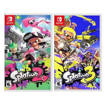 NINTENDO SWITCH
Splatoon 2
EVERYONE 10+
ESRB
NINTENDO SWITCH
Splatoon 3
EVERYONE 10+
ESRB - E (Everyone)