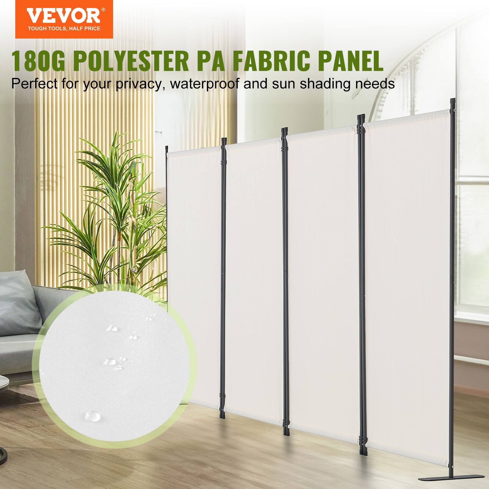 VEVOR TOUGH TOOLS, HALF PRICE 180G POLYESTER PA FABRIC PANEL Perfect for your privacy, waterproof and sun shading needs