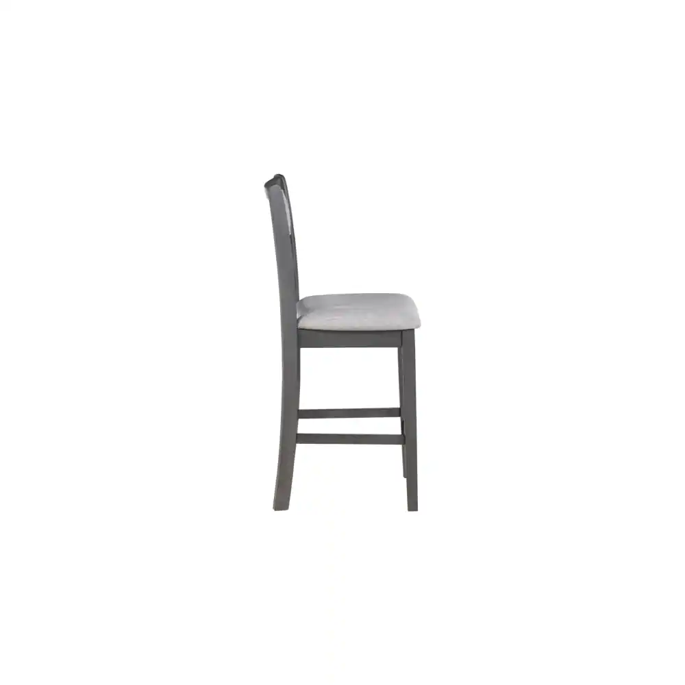 Left. New Classic Furniture - Furniture Gia Solid Wood Counter Table 2 Chairs in Gray - Gray.