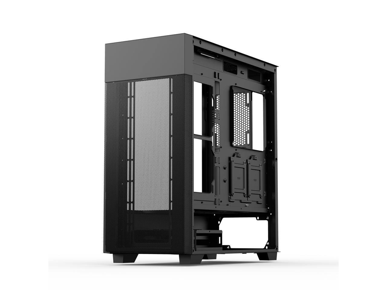 Alt View 3. Rosewill - Rosewill FBM-X7 Black ATX Mid Tower - Tempered Glass, 4 ARGB Fans, 650W 80+ Gold PSU - Black.