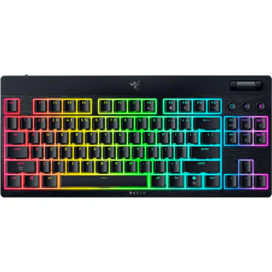 Razer BlackWidow V4 Low profile HyperSpeed Wireless TKL Mechanical ...