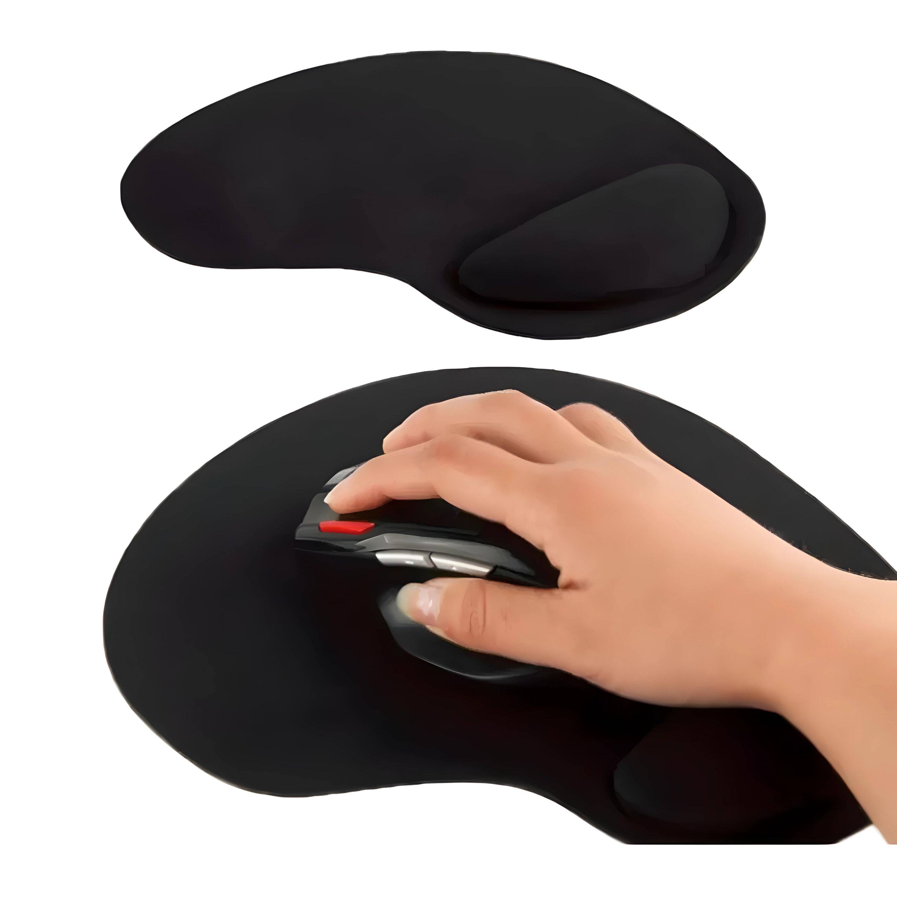 Angle. Kitcheniva - Thin Wrist Comfort Mouse Pad Soft Rest - Black.