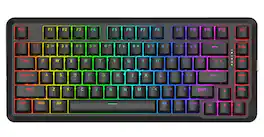 REDRAGON - K713 Wired Type-C/Wireless 2.4G/Bluetooth Mechanical Keyboard, 82 Keys, Linear Red Switch - Black