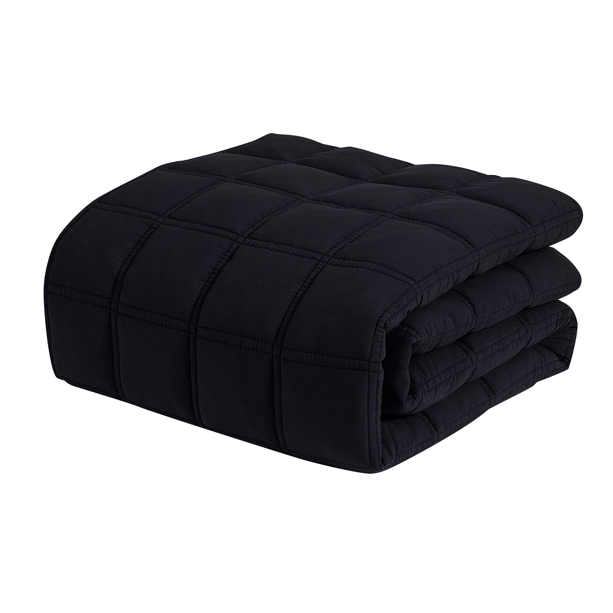 Front. Sweet Home Collection - Oversized All-Season Reversible Double Stitched Comforter, King - Black.