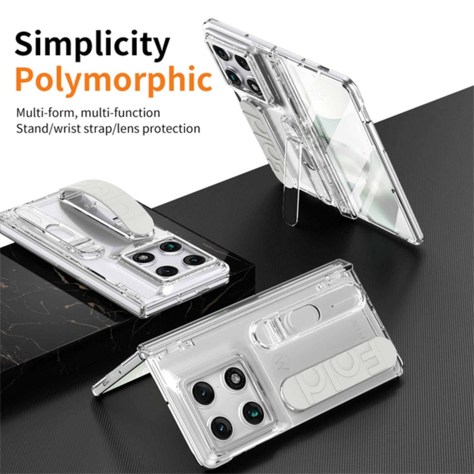 Simplicity Polymorphic  
Multi-form, multi-function  
Stand/wrist strap/lens protection