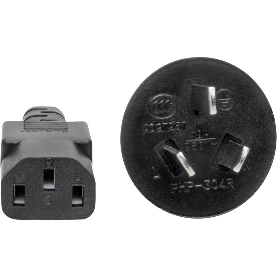 Sure, here is the corrected and grouped text from the image:

**Left Plug:**
- IU E
- 1e 9 AnBrEST
- 1 250M
- N Y
- PHP-304R

**Right Plug:**
- 10A
- 250V~
- PHP-304R
- Made in China