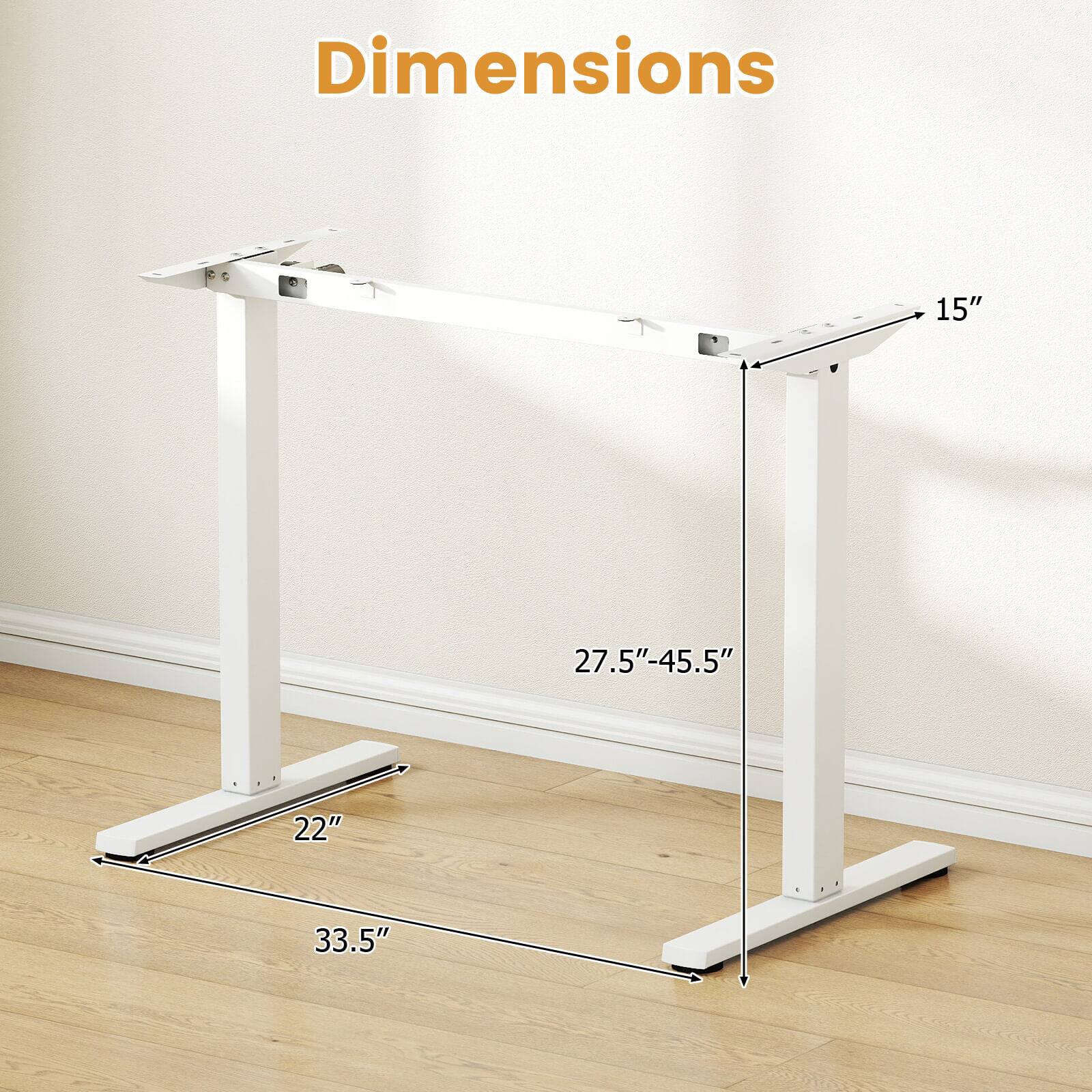 Dimensions  
15"  
27.5"-45.5"  
22"  
33.5"