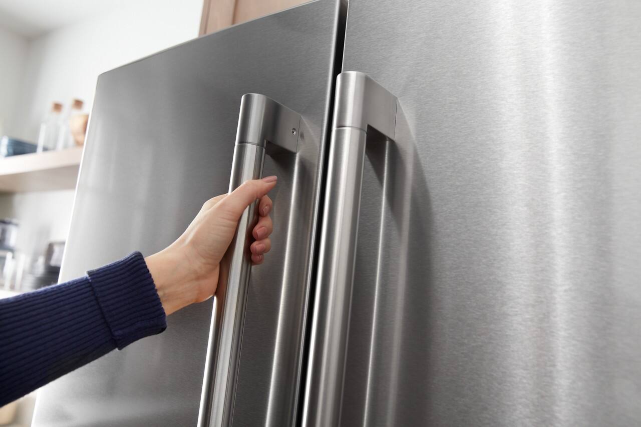 Alt View 2. Maytag - 36 in. Wide 25.2 cu. ft. French Door Refrigerator with Max Cool Setting - Fingerprint Resistant Stainless Steel.