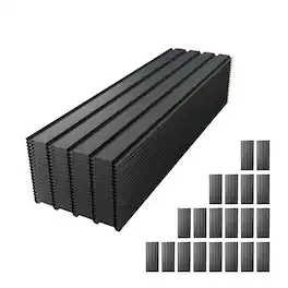 Mondawe - 61in-20 PCS Galvanized Metal Roof Panels Waterproof Corrugated Roofing Sheets - Gray