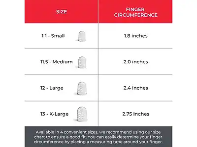 Finger Inch Size Lee Assorted Sizes Fingertips, 12/Pack Clear LEE41410 - Best Buy