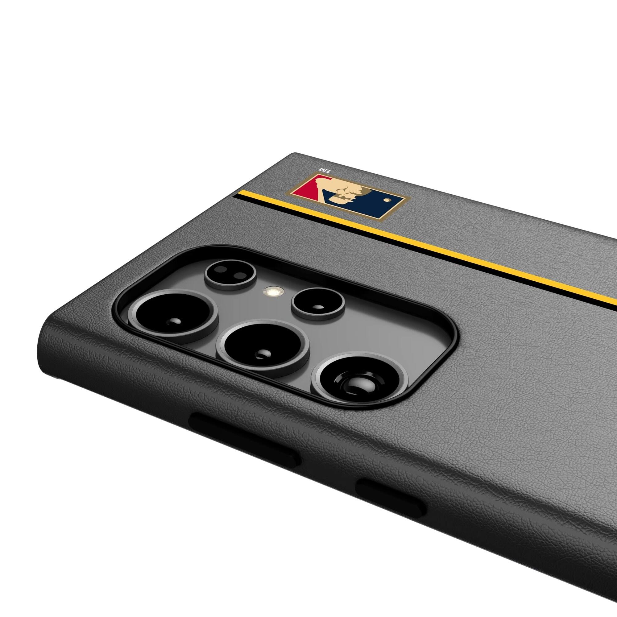 Alt View 2. Keyscaper - Pittsburgh Pirates Galaxy Magnetic Bump Case - S25 Ultra - Black.