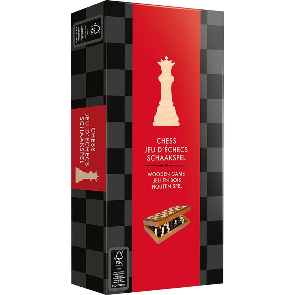 Sure, here is the corrected and grouped text:

- JEU D'ÉCHECS
- SCHAAKSPIEL
- CHESS
- WOODEN GAME
- JEU EN BOIS
- HOUTEN SPEL
- FSC 100%
- FSC® C022130