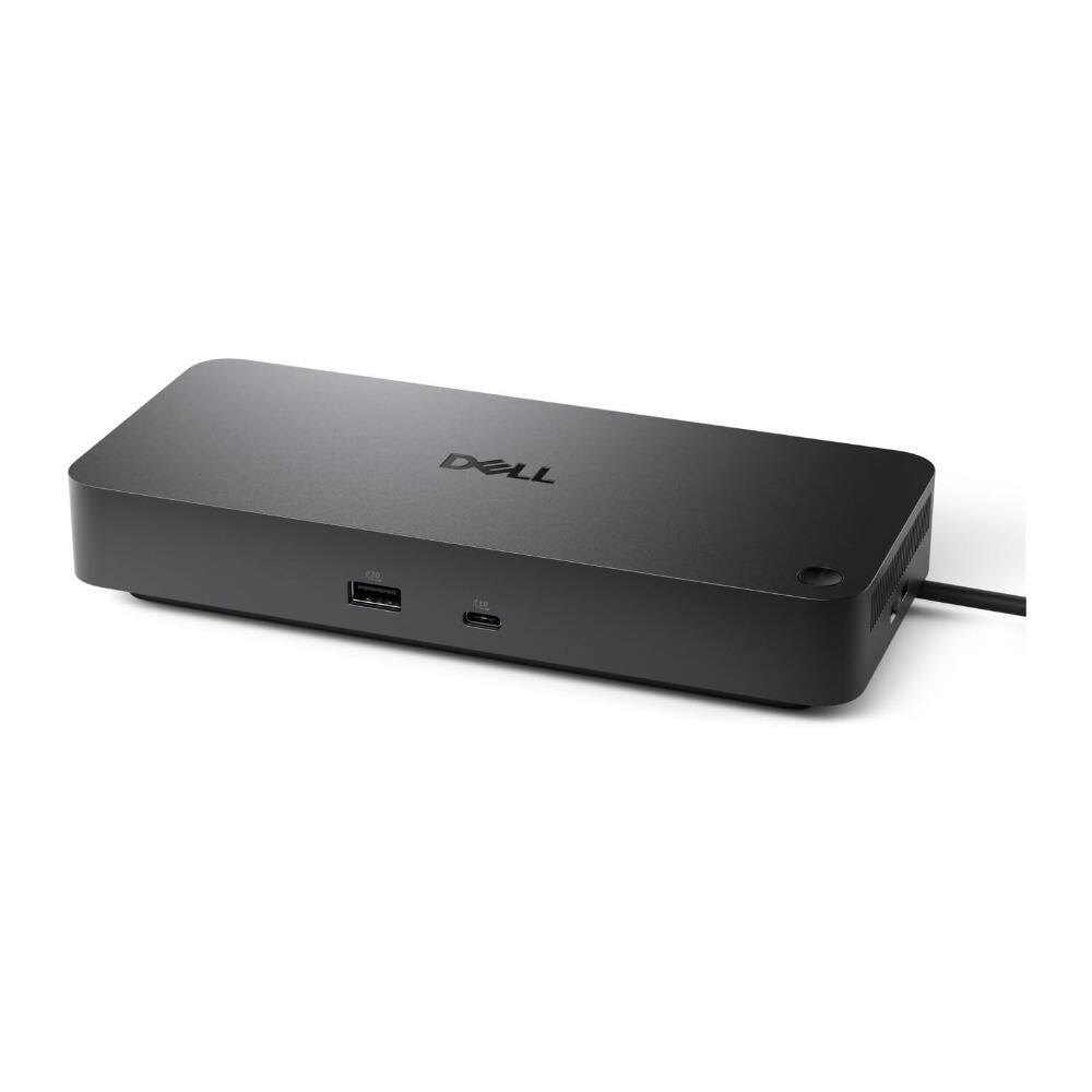 Angle. Dell - Dell Thunderbolt 5 Dock Station with 6 USB Ports and 2.5Gbps Ethernet (Black).
