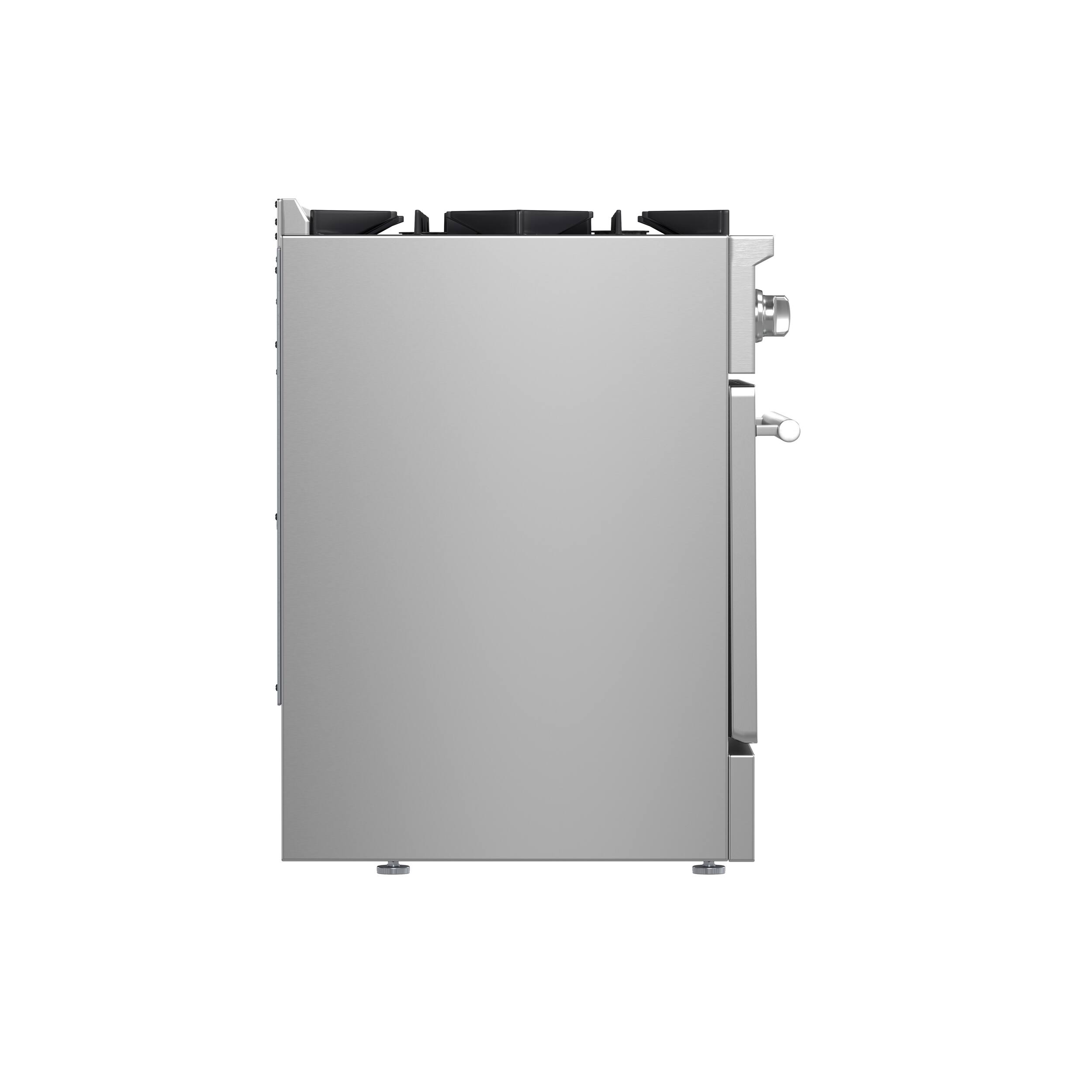 Left. Forno Appliances - Giovanni 4.32 Cu. Ft. Freestanding Gas Convection Range with Reversible Griddle - Silver.