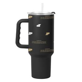 Logo Brands - Purdue Boilermakers 40oz. Step and Repeat Powder Coat Tumbler - Black
