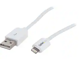 StarTech.com - USBLT1MW 1m White Lightning to USB Cable - Charge/Sync for iPhone/iPod/iPad