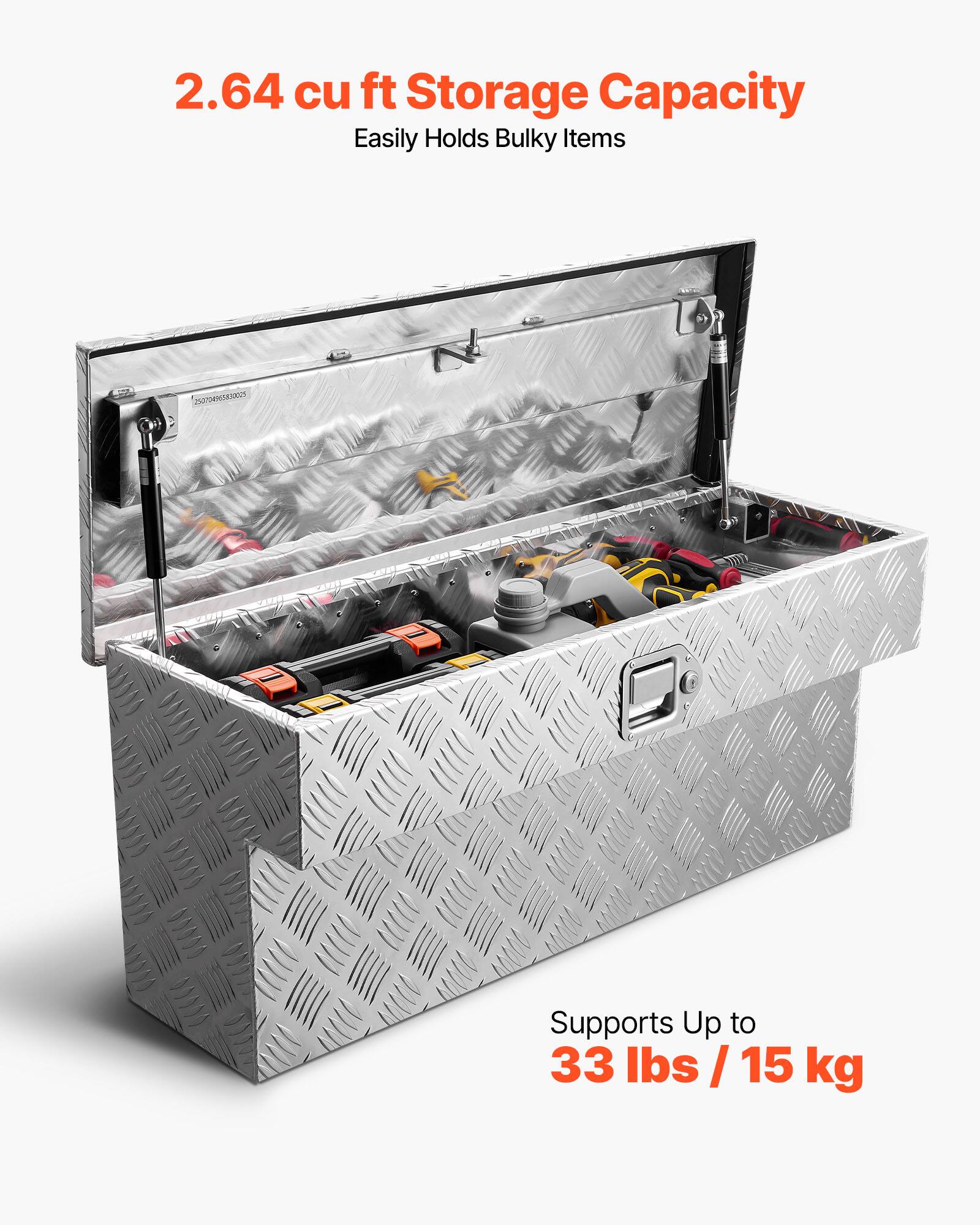 2.64 cu ft Storage Capacity  
Easily Holds Bulky Items  

Supports Up to 33 lbs / 15 kg