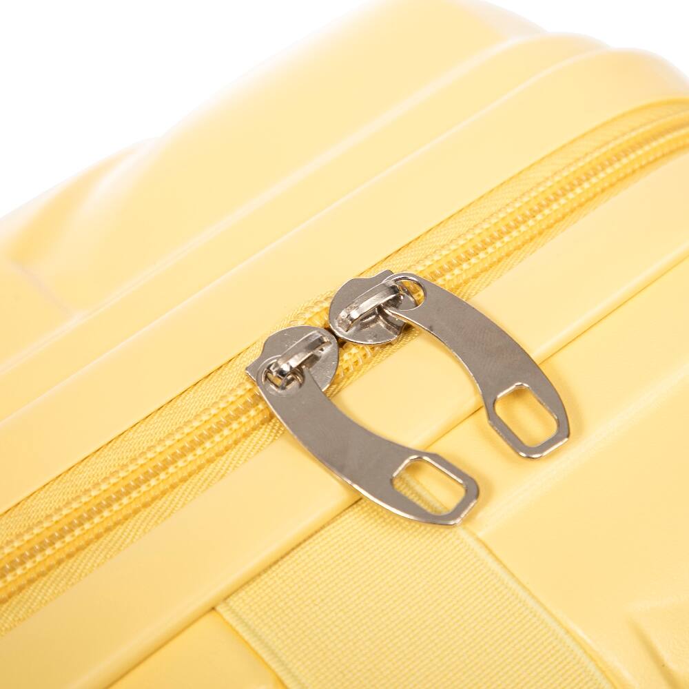 Alt View 4. Ropilly - Ropilly 2 Piece Luggage Set 20 Inch Carry On Suitcase 14 Inch Cosmetic Case Yellow - Yellow.