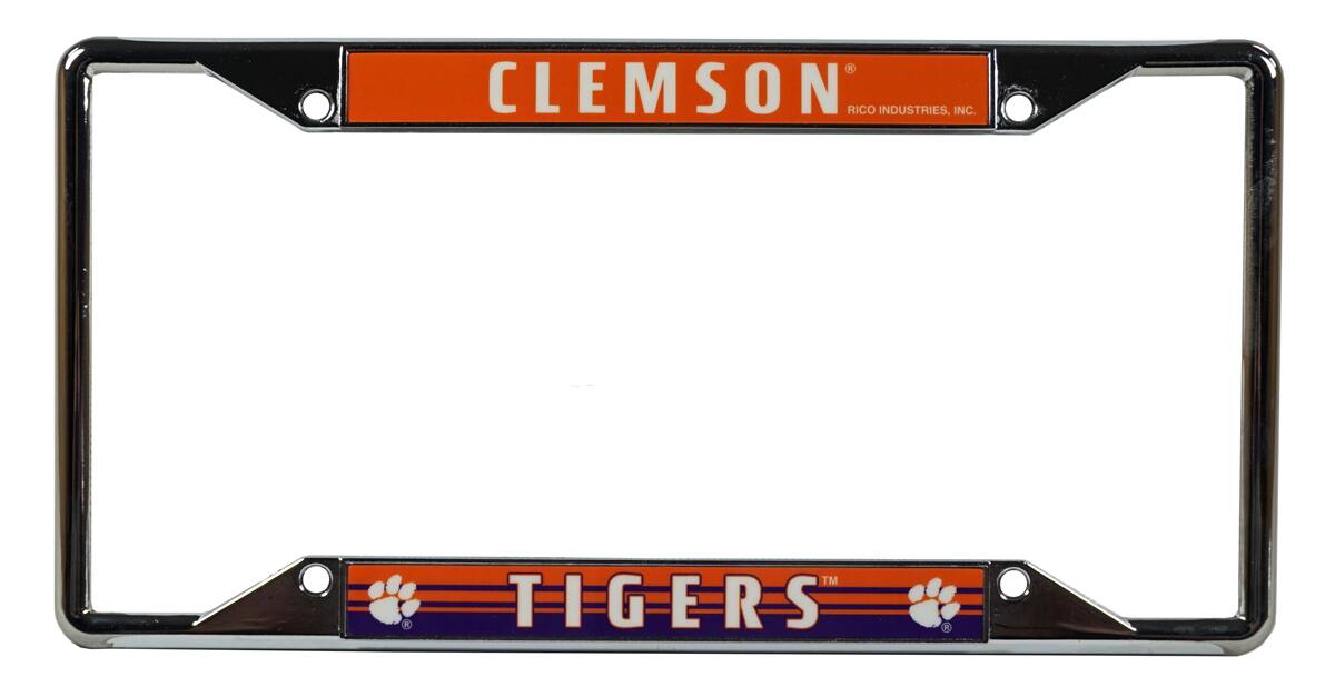 Clemson Tigers Chrome EZ View License Plate Frame