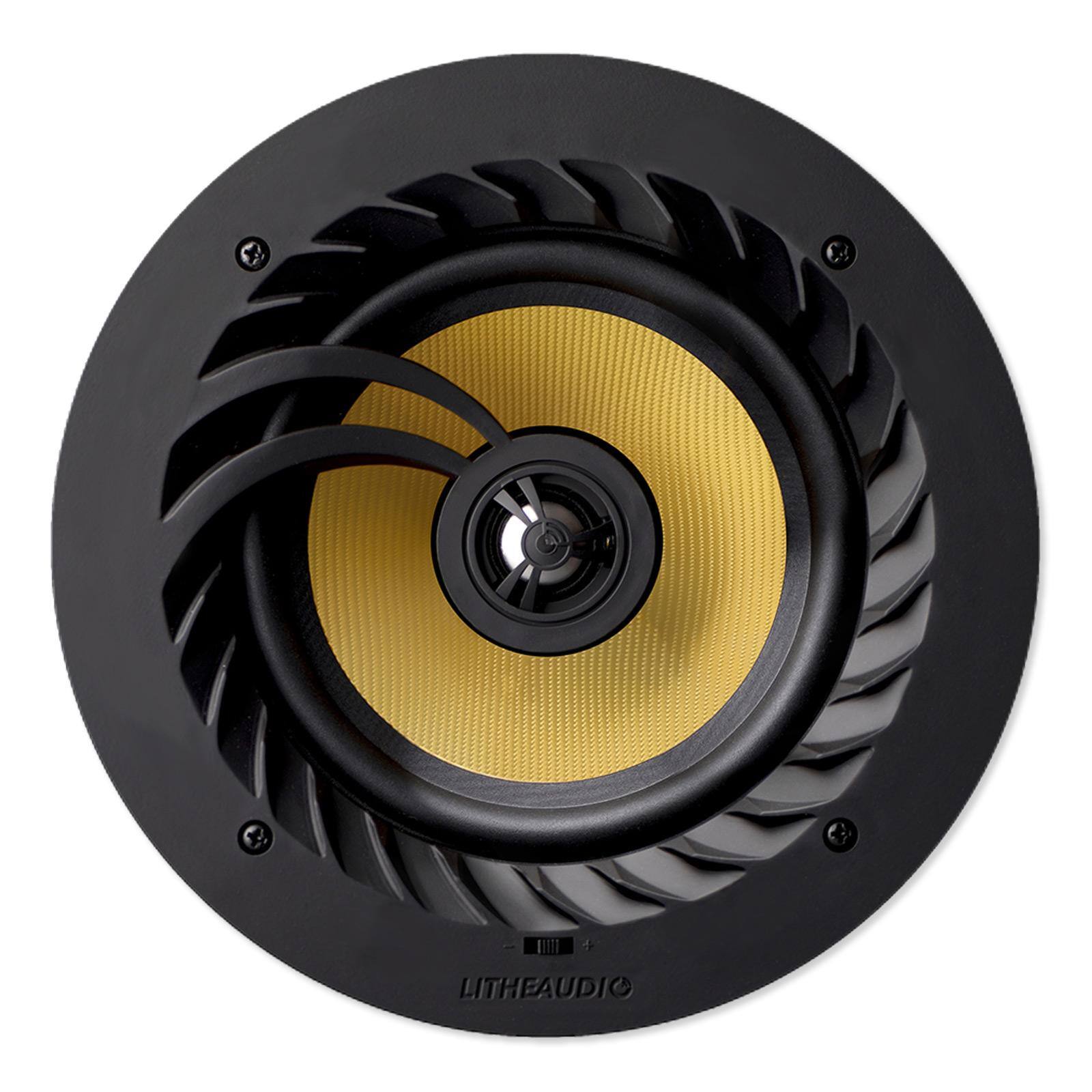 Lithe Audio - 6.5 In. 2-way Passive Slave Ceiling Speaker (Single) - Black