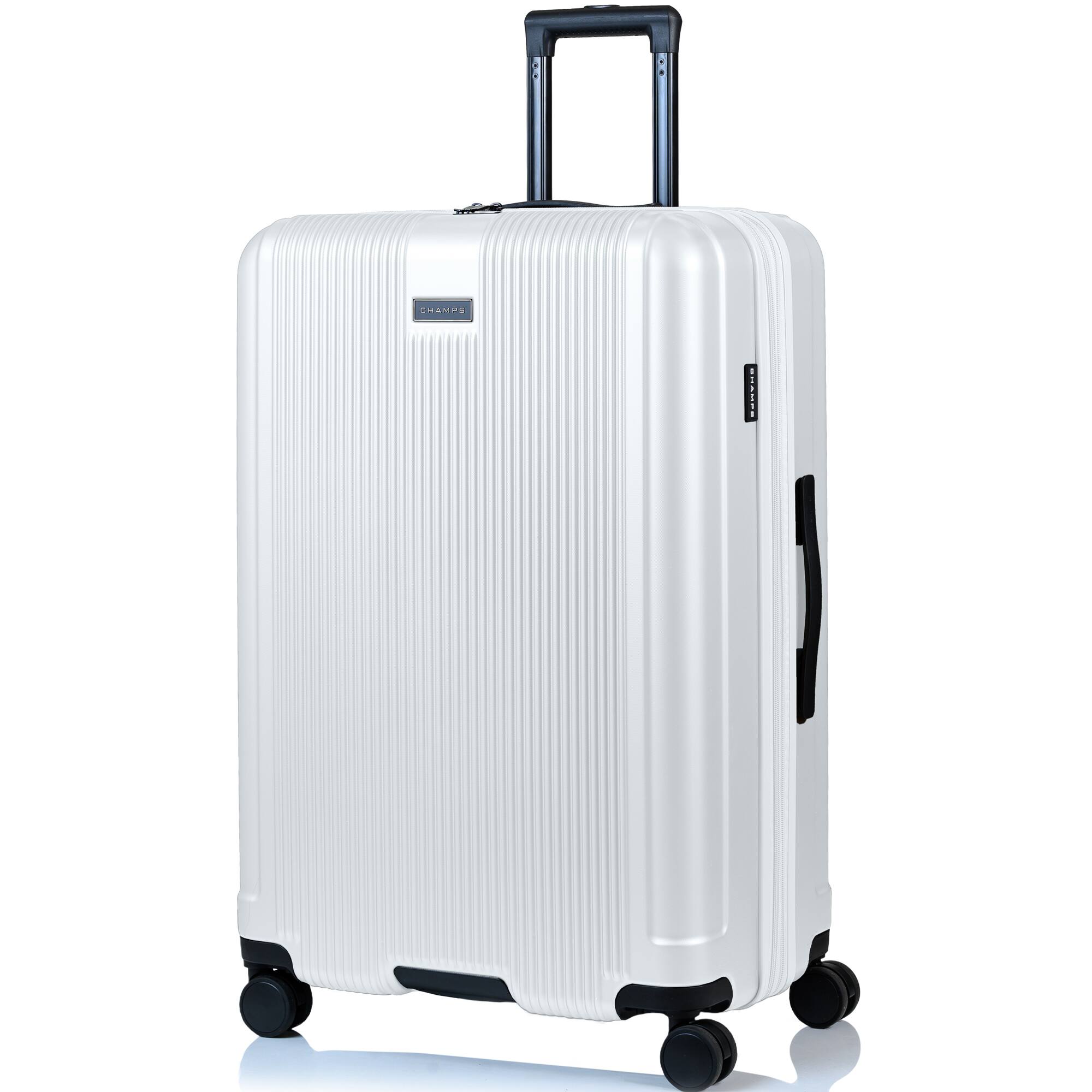 Angle. Champs - Marquis 3-Piece Luggage Set - White.